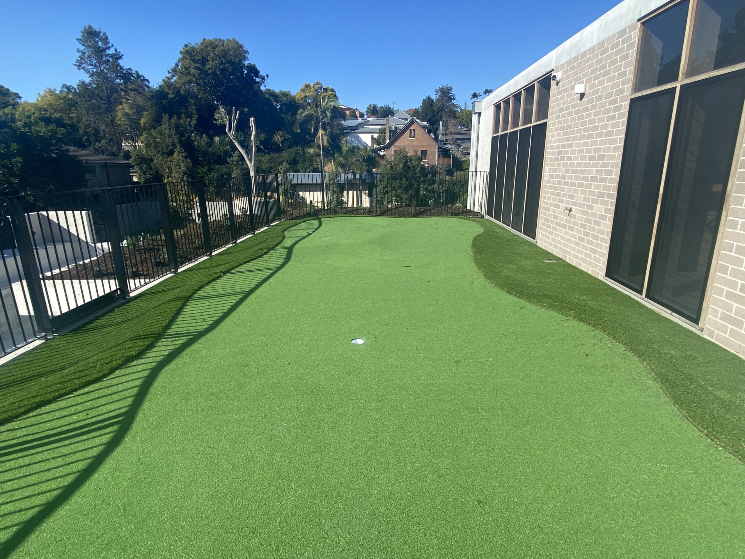 Backyard turf project in Humble, TX